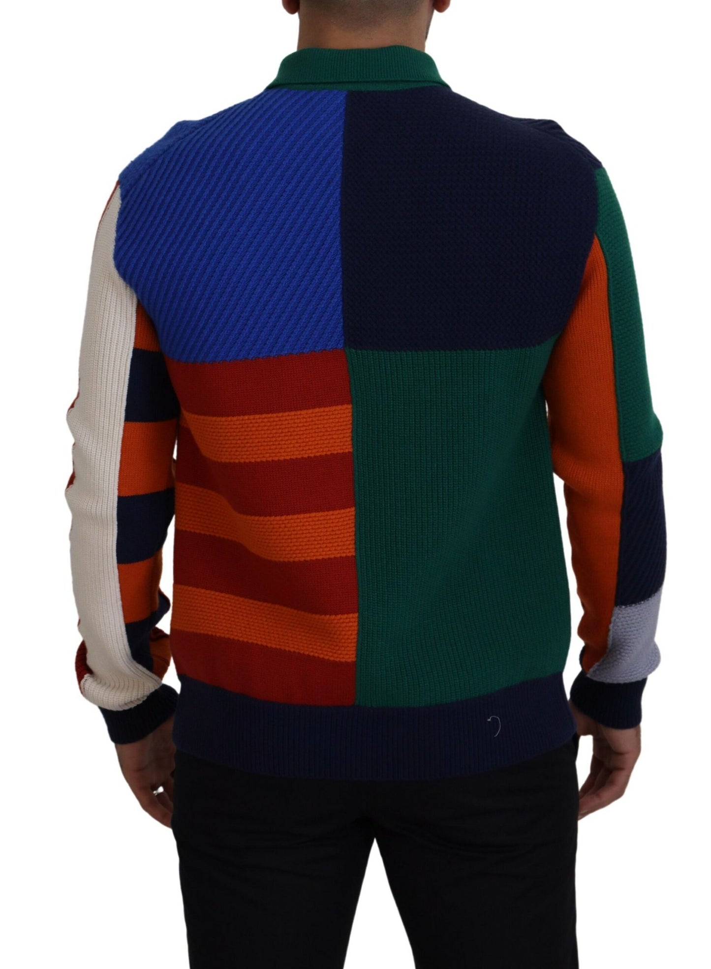 Dolce & Gabbana Pullover Sweater in Multicolor Stripes Dolce & Gabbana