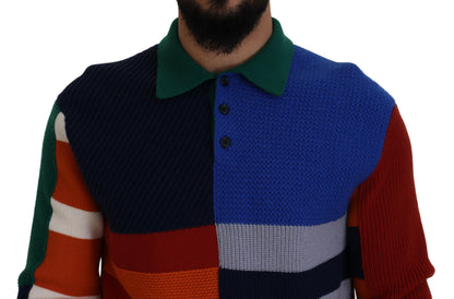 Dolce & Gabbana Pullover Sweater in Multicolor Stripes Dolce & Gabbana