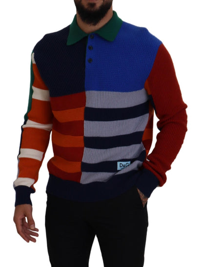 Dolce & Gabbana Pullover Sweater in Multicolor Stripes Dolce & Gabbana