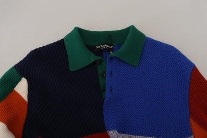 Dolce & Gabbana Pullover Sweater in Multicolor Stripes Dolce & Gabbana