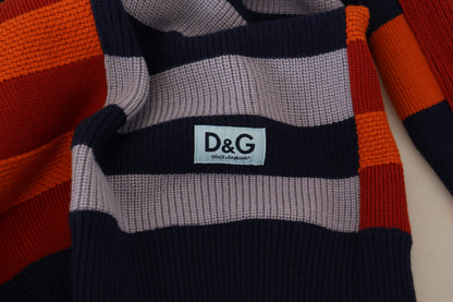 Dolce & Gabbana Pullover Sweater in Multicolor Stripes Dolce & Gabbana