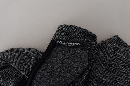 Dolce & Gabbana Elegant Dark Gray Pullover Sweater Dolce & Gabbana