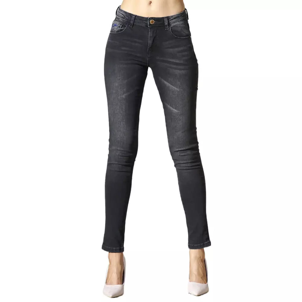 Yes Zee Chic Black Medium Waist Skinny Jeans Yes Zee