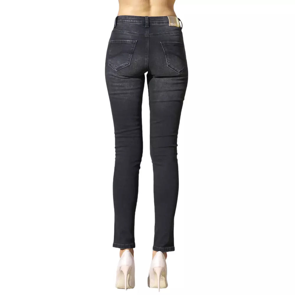 Yes Zee Chic Black Medium Waist Skinny Jeans Yes Zee