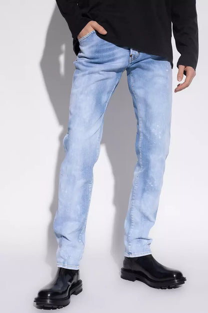 Dsquared² Cool Guy Light Blue Splatter Jeans Dsquared²