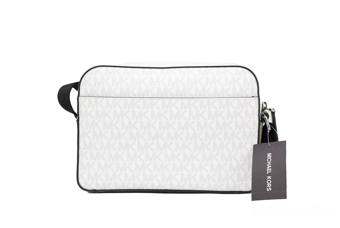 Michael Kors Cooper Small Bright White Palm Signature PVC Utility Crossbody Bag Michael Kors