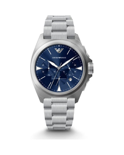 Emporio Armani Sleek Silver Chronograph Timepiece Emporio Armani