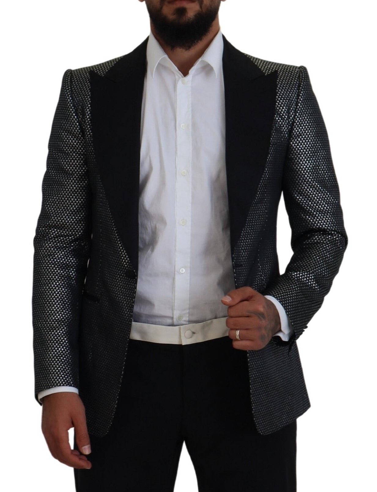 Dolce & Gabbana Elegant Jacquard Single Breasted Blazer Dolce & Gabbana