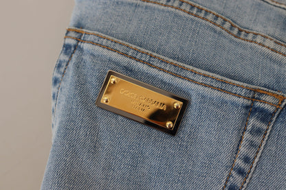 Dolce & Gabbana Elegant Slim Fit Light Blue Denim Pants Dolce & Gabbana