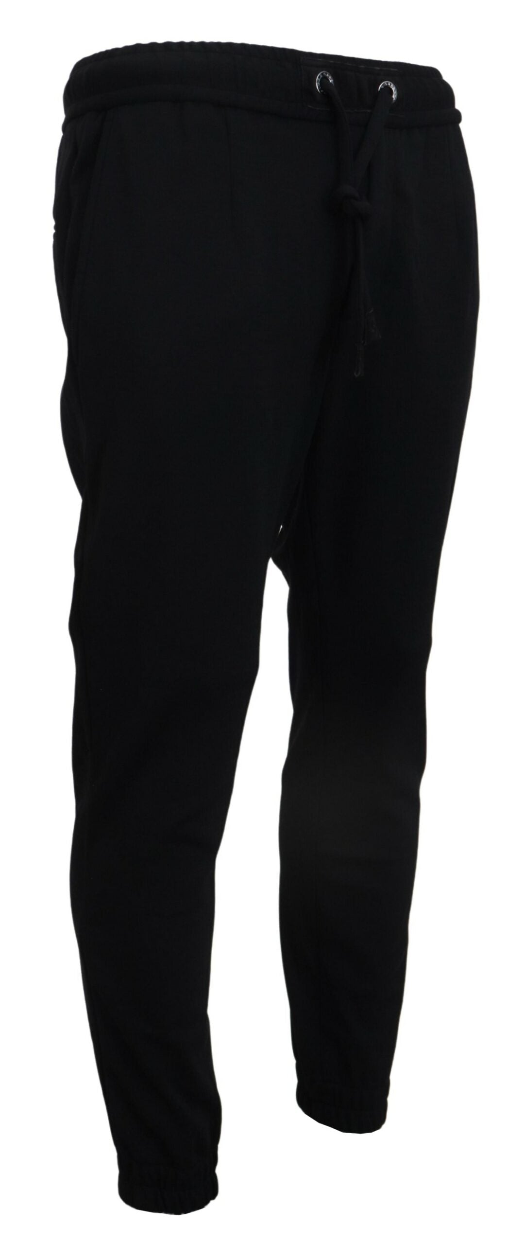 Dolce & Gabbana Sleek Black Wool-Blend Sweatpants Dolce & Gabbana