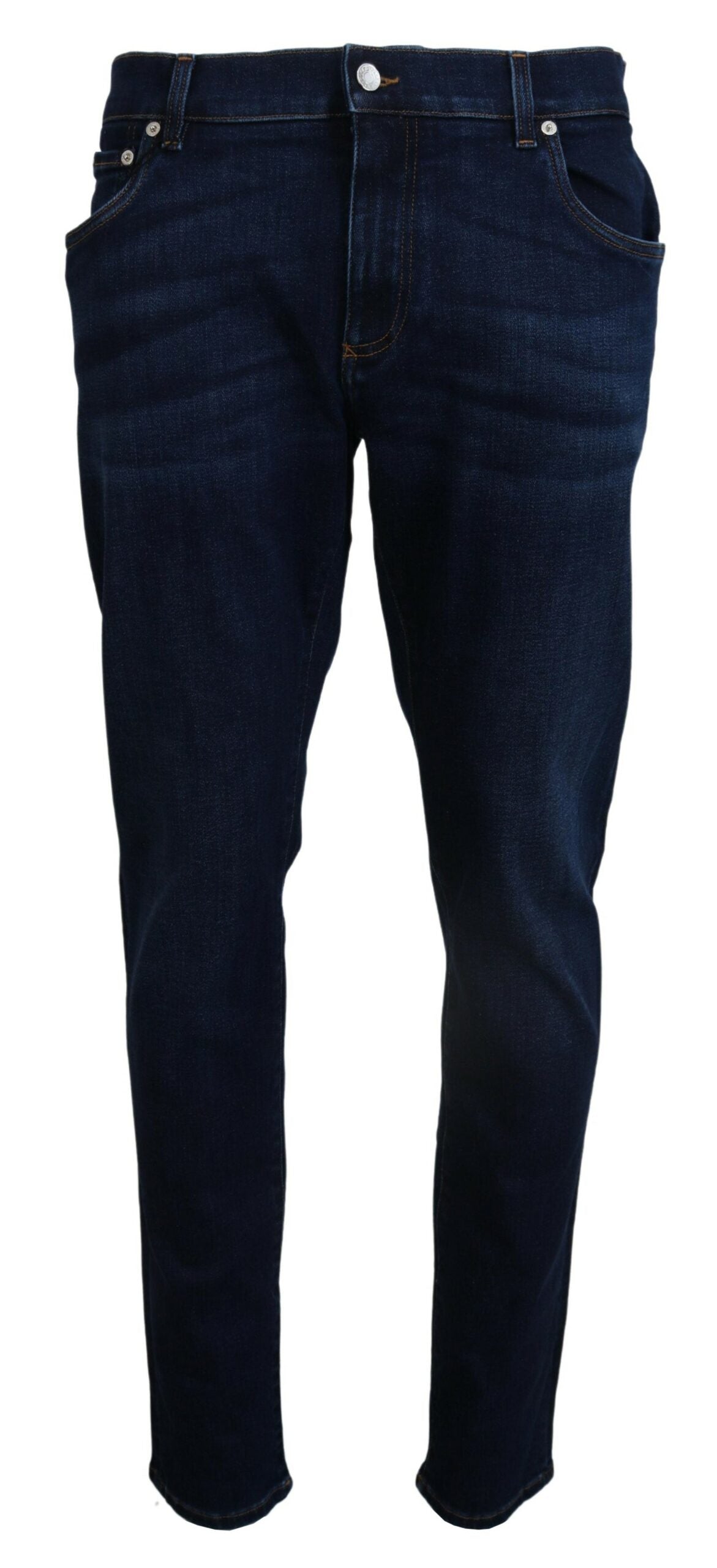 Dolce & Gabbana Elegant Slim Fit Dark Blue Denim Jeans Dolce & Gabbana