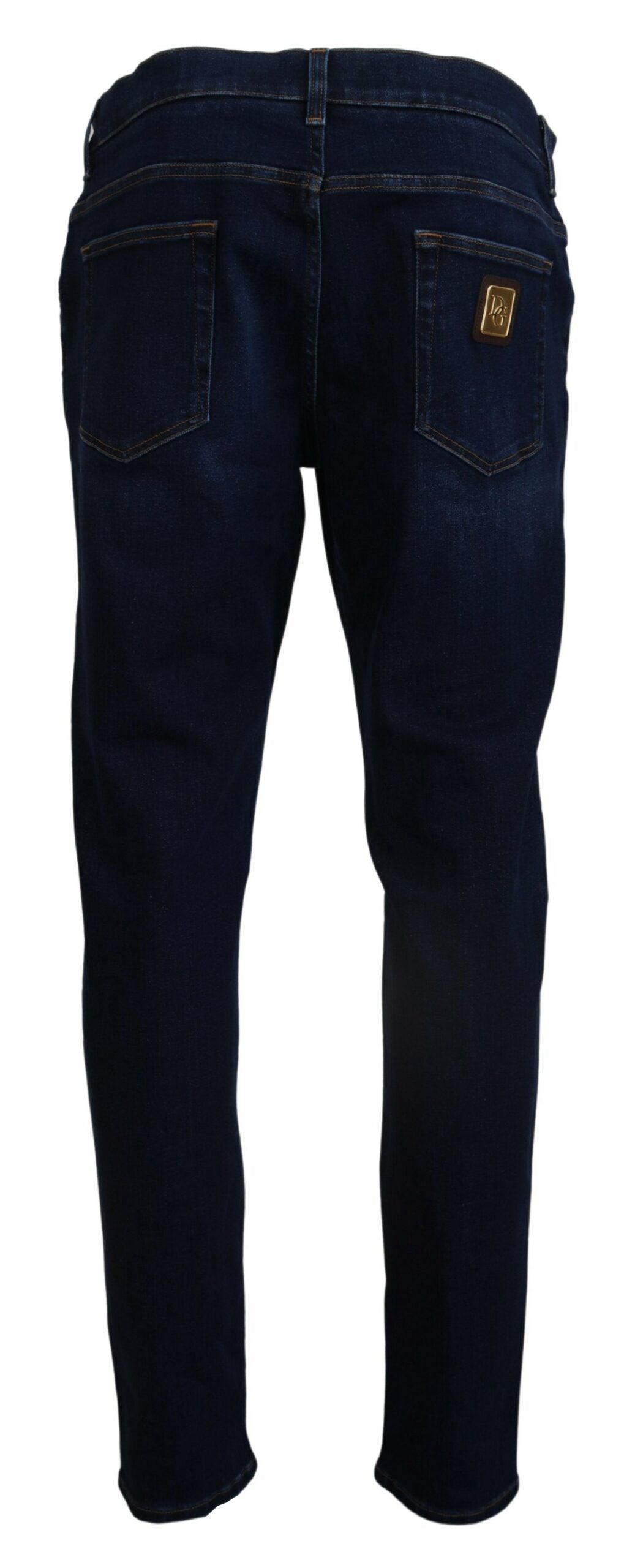 Dolce & Gabbana Elegant Slim Fit Dark Blue Denim Jeans Dolce & Gabbana