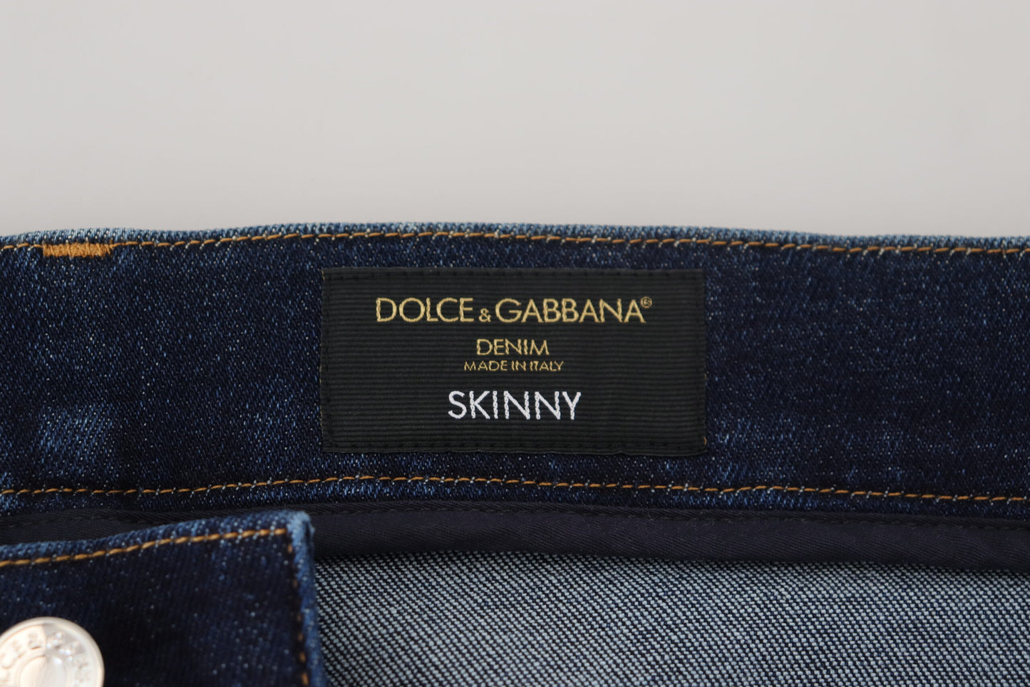 Dolce & Gabbana Elegant Slim Fit Dark Blue Denim Jeans Dolce & Gabbana