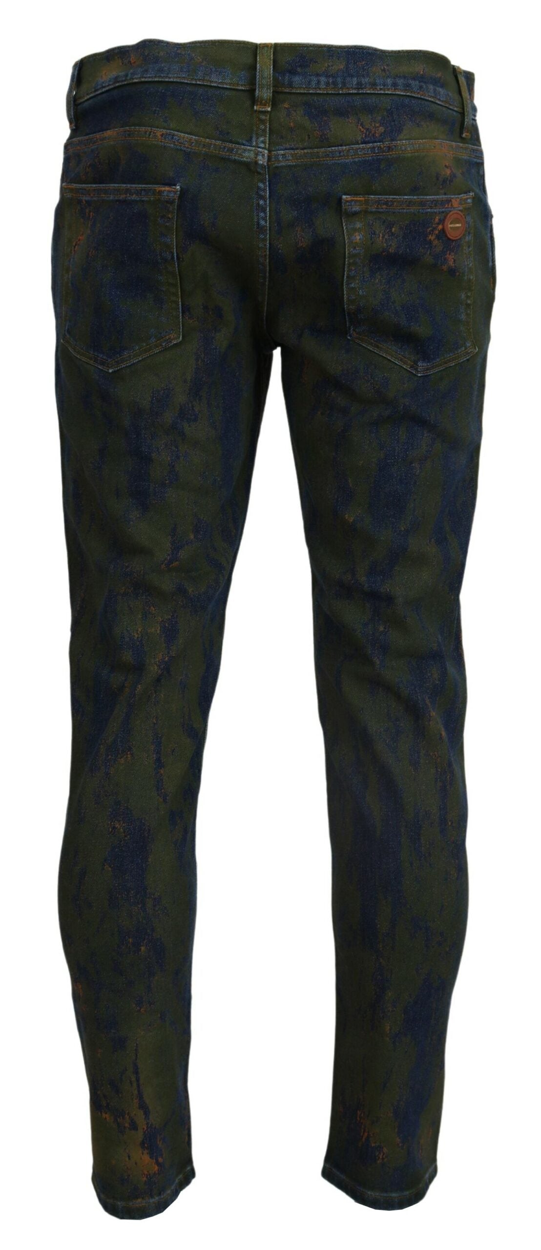 Dolce & Gabbana Chic Slim-Fit Denim Jeans in Green Wash Dolce & Gabbana