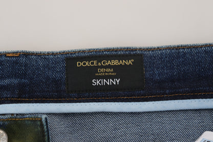 Dolce & Gabbana Chic Slim-Fit Denim Jeans in Green Wash Dolce & Gabbana