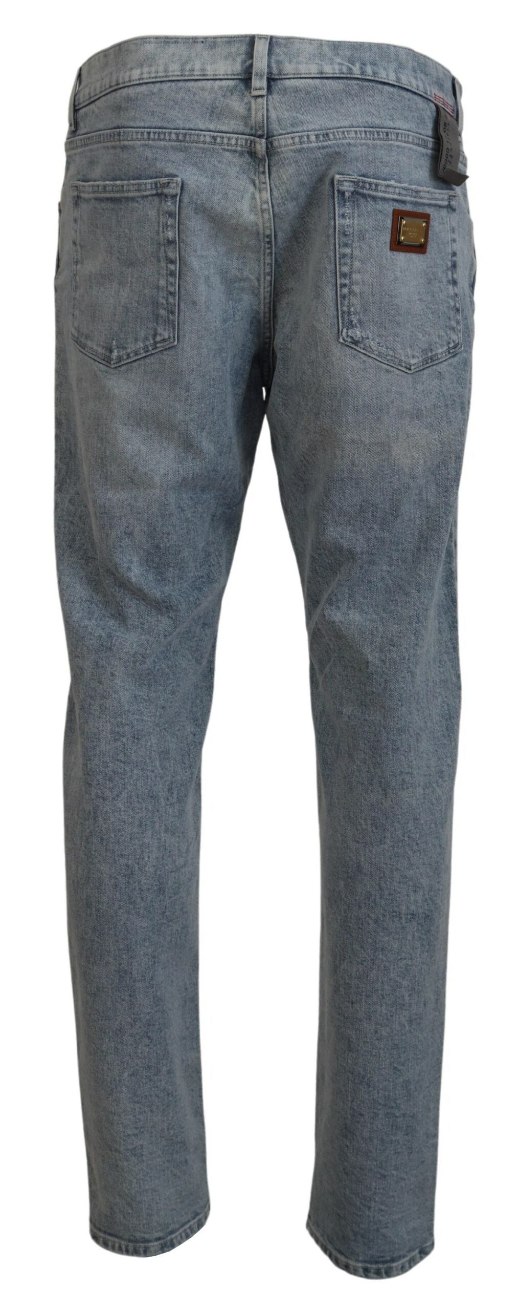 Dolce & Gabbana Elegant Slim-Fit Light Blue Denim Pants Dolce & Gabbana