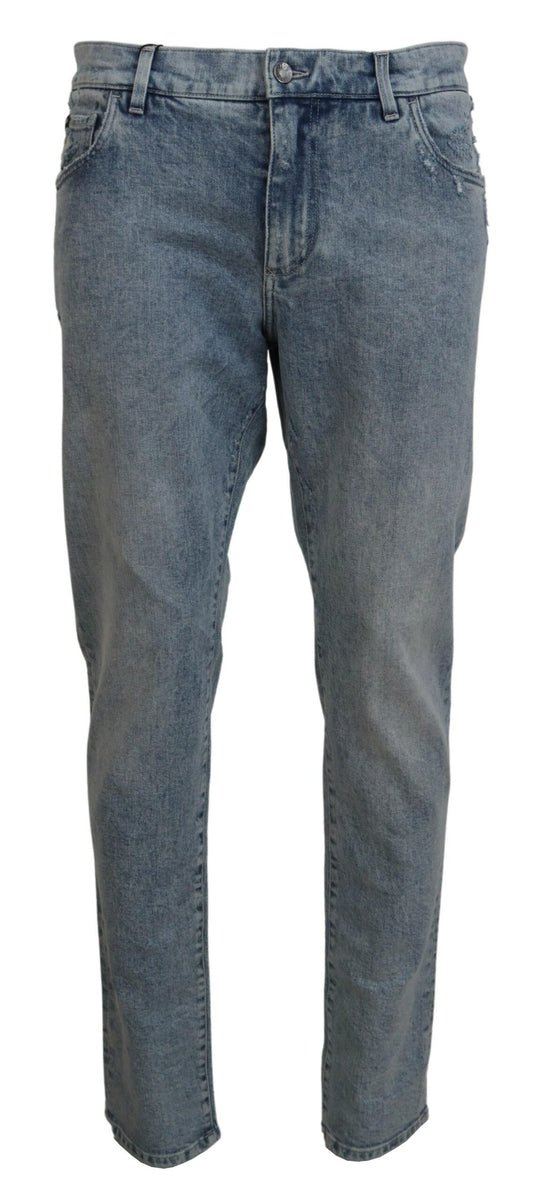 Dolce & Gabbana Elegant Slim-Fit Light Blue Denim Pants Dolce & Gabbana