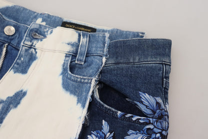 Dolce & Gabbana Elegant Loose Fit Denim Pants with Unique Print Dolce & Gabbana