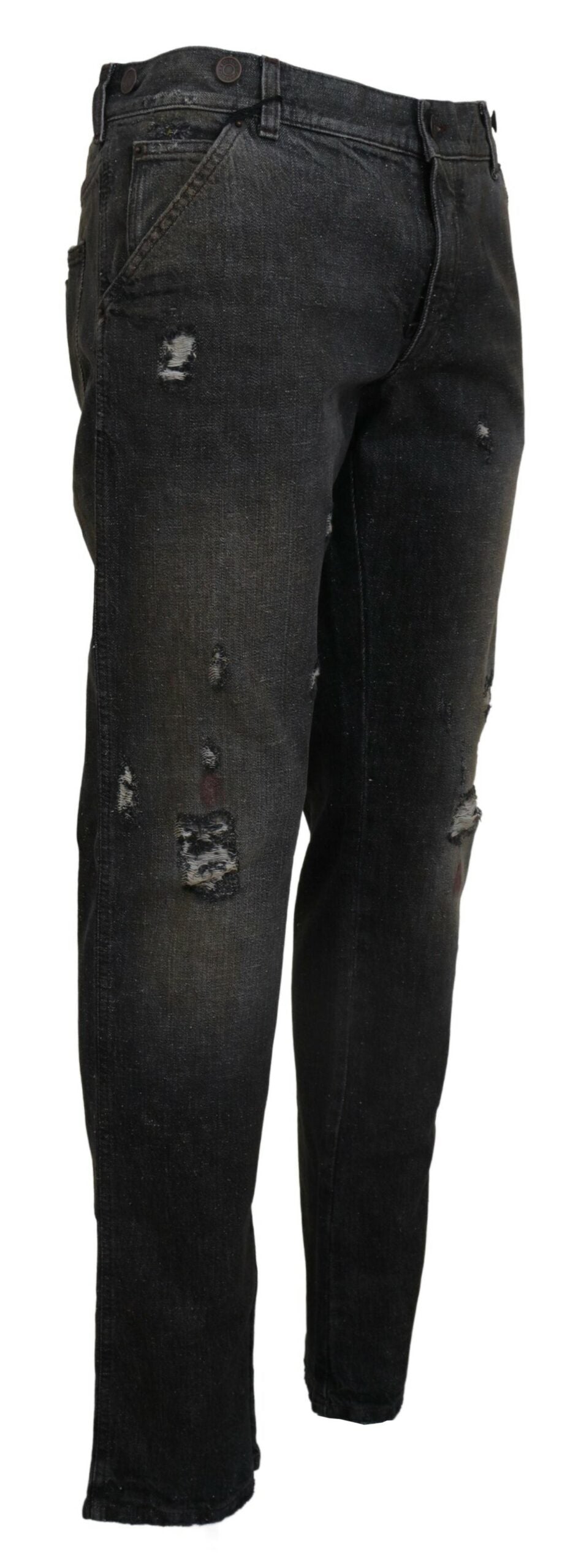 Dolce & Gabbana Exquisite Gray Denim Pants for the Modern Gentleman Dolce & Gabbana