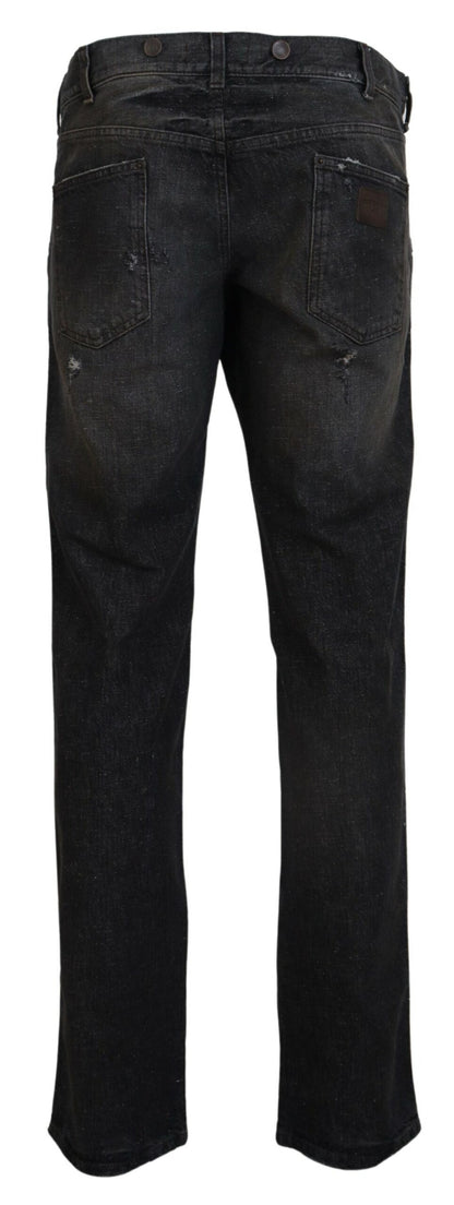 Dolce & Gabbana Exquisite Gray Denim Pants for the Modern Gentleman Dolce & Gabbana