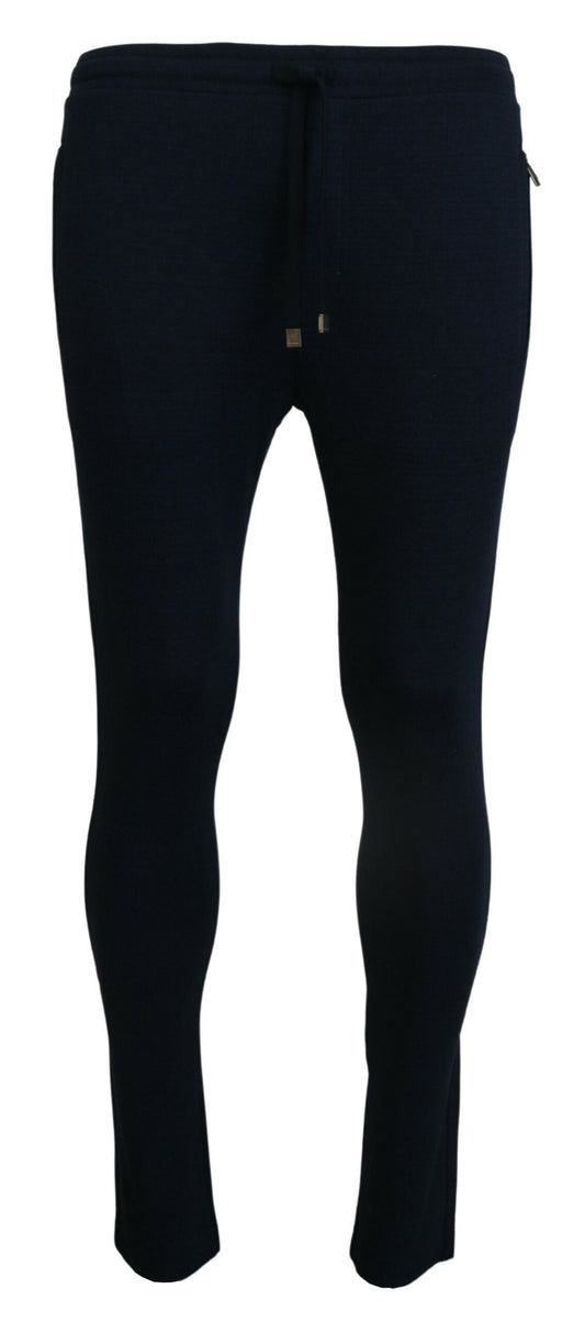 Dolce & Gabbana Elegant Blue Casual Track Sweatpants Dolce & Gabbana