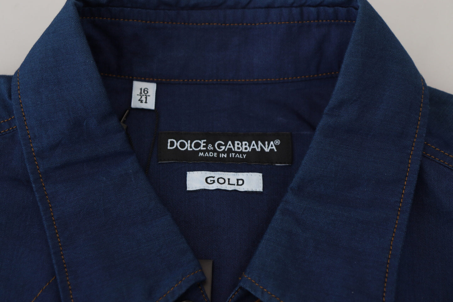 Dolce & Gabbana Elegant Blue Denim Casual Shirt Dolce & Gabbana