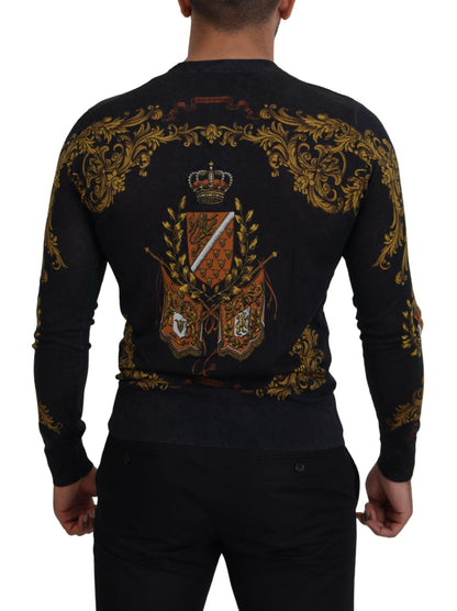 Dolce & Gabbana Baroque Medal Motive Silk Sweater Dolce & Gabbana