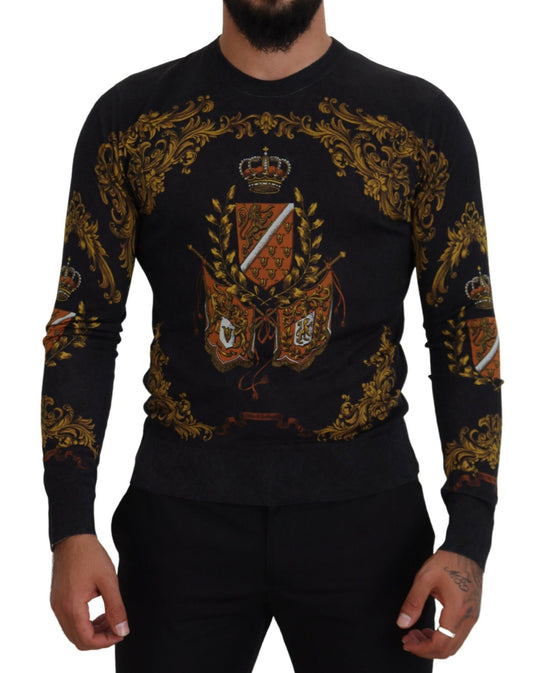 Dolce & Gabbana Baroque Medal Motive Silk Sweater Dolce & Gabbana