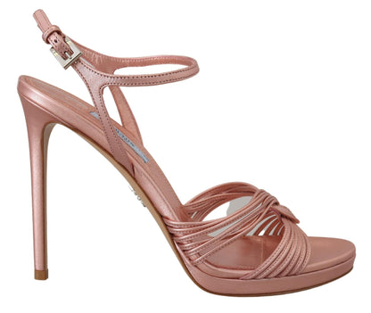 Prada Elegant Pink Stiletto Heel Sandals Prada