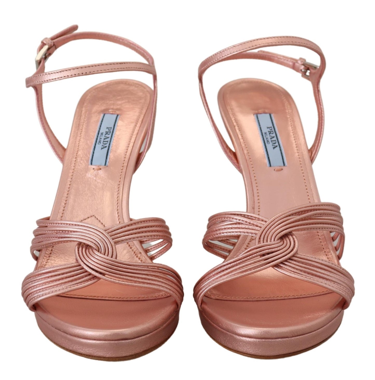 Prada Elegant Pink Stiletto Heel Sandals Prada