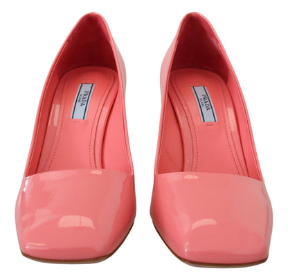 Prada Elegant Square Toe Pink Heels Prada