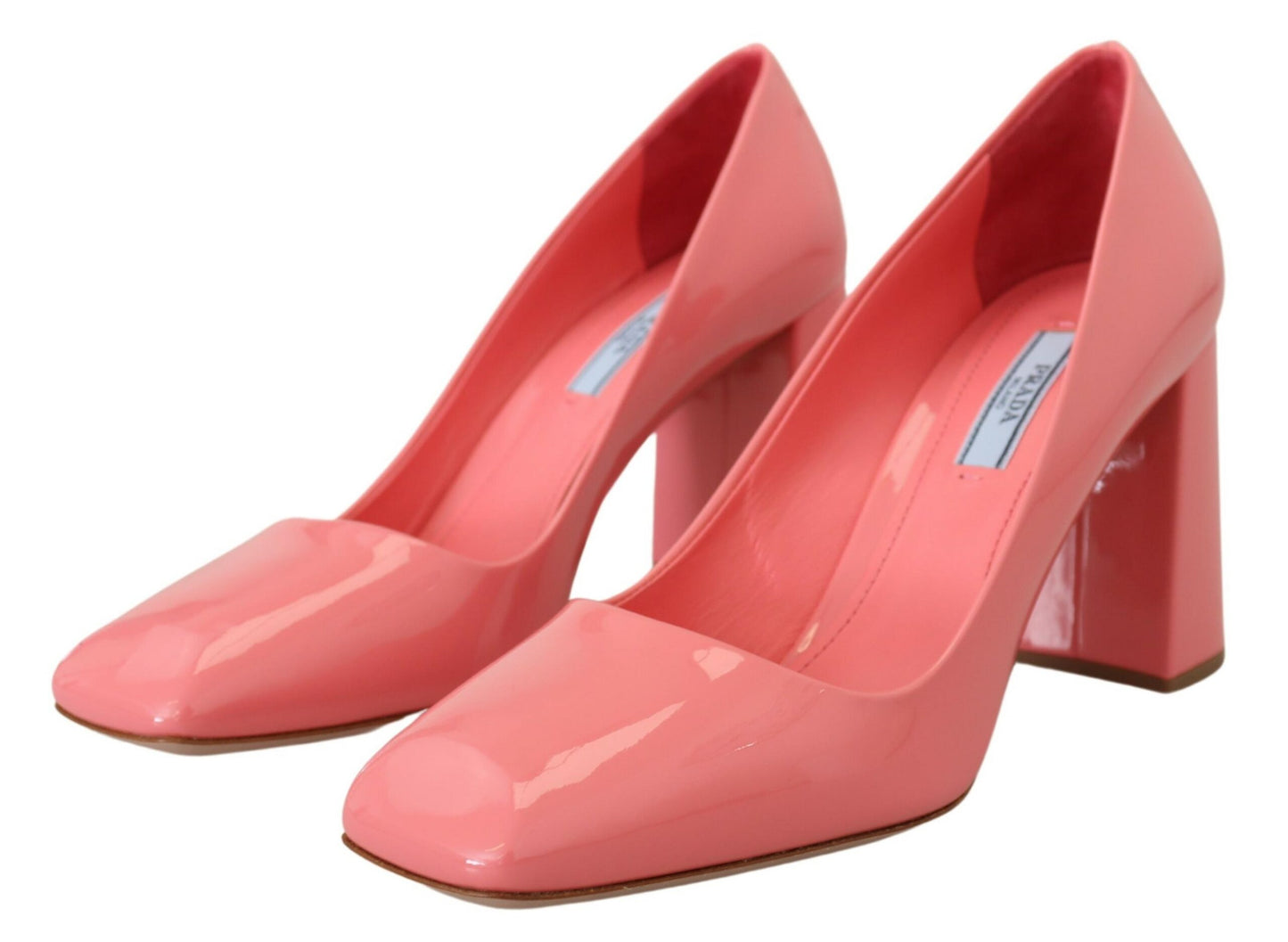 Prada Elegant Square Toe Pink Heels Prada