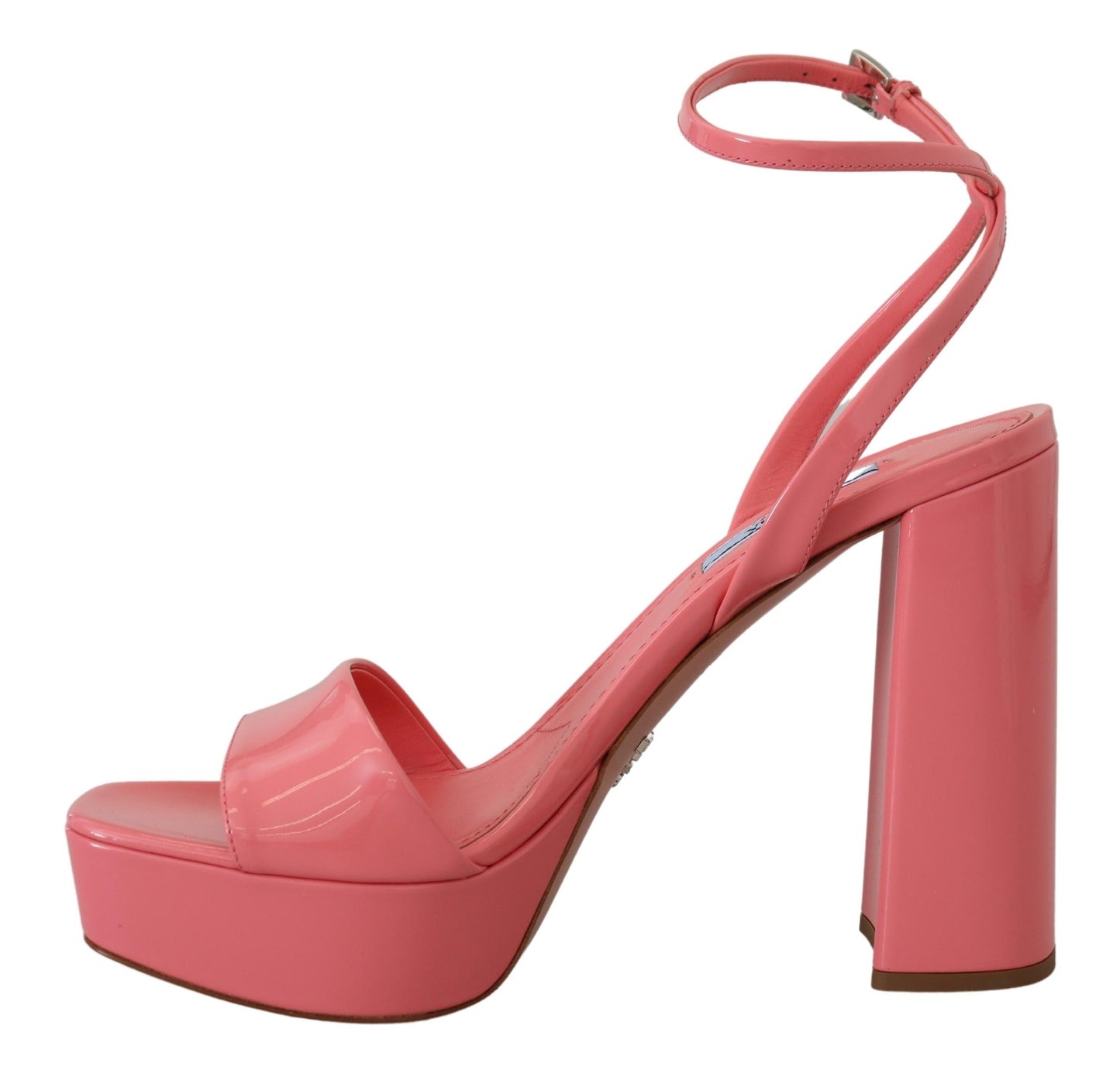 Prada Chic Pink Patent Leather Platform Sandals Prada