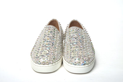 Christian Louboutin White Ab/Clear Ab Roller Boat Woman Flat Sneaker Christian Louboutin