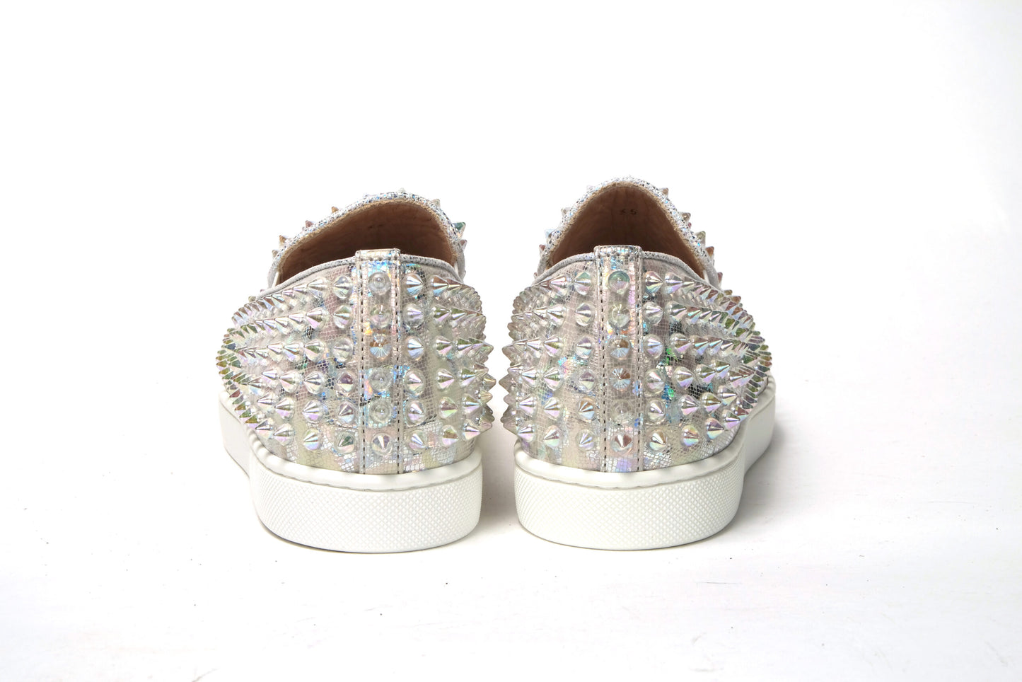 Christian Louboutin White Ab/Clear Ab Roller Boat Woman Flat Sneaker Christian Louboutin