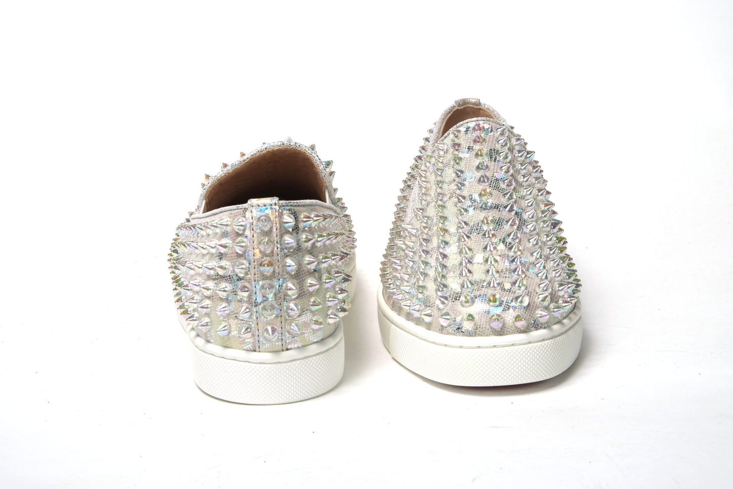 Christian Louboutin White Ab/Clear Ab Roller Boat Woman Flat Sneaker Christian Louboutin