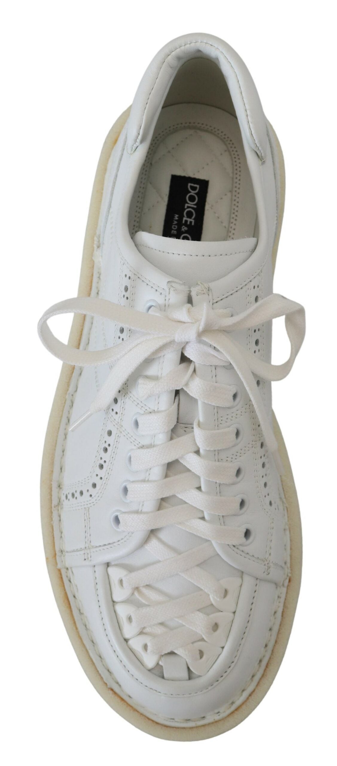 Dolce & Gabbana Elegant White Low Top Oxford Sneakers Dolce & Gabbana