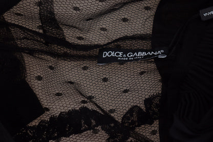 Dolce & Gabbana Elegant Lace Detailed A-Line Mini Dress Dolce & Gabbana