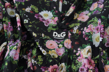 Dolce & Gabbana Elegant Floral Mini Dress with Logo Detail Dolce & Gabbana