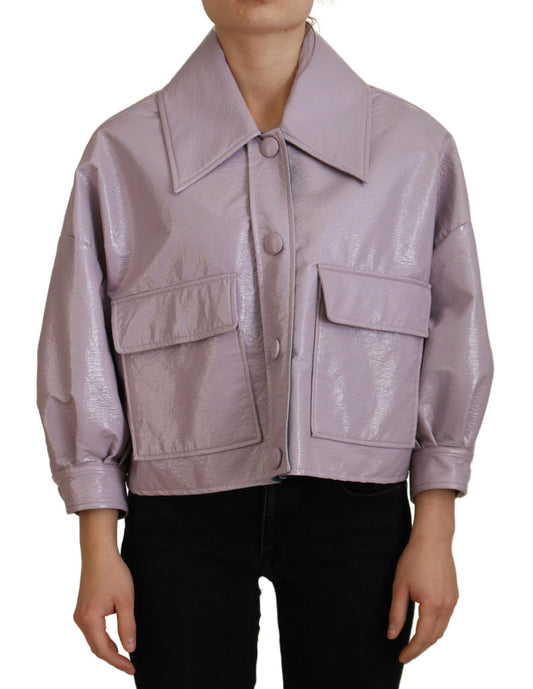 Dolce & Gabbana Chic Purple Cropped Jacket - A Style Statement Dolce & Gabbana