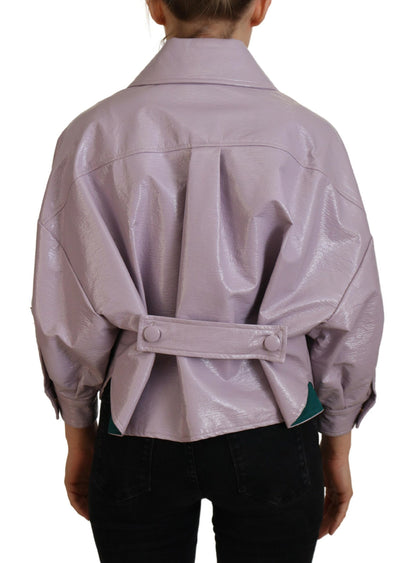 Dolce & Gabbana Chic Purple Cropped Jacket - A Style Statement Dolce & Gabbana