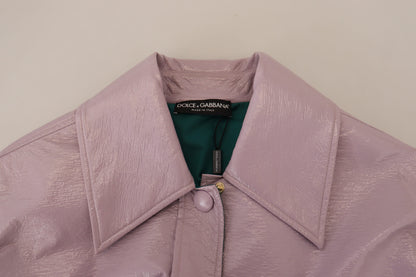 Dolce & Gabbana Chic Purple Cropped Jacket - A Style Statement Dolce & Gabbana