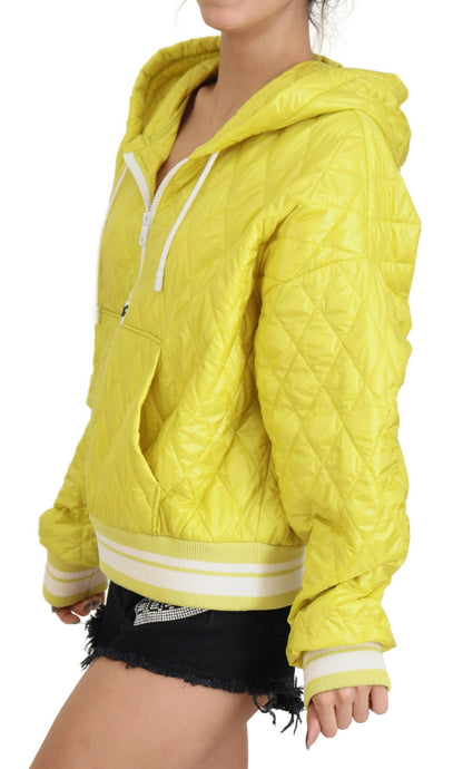 Dolce & Gabbana Elegant Yellow Hooded Jacket Dolce & Gabbana