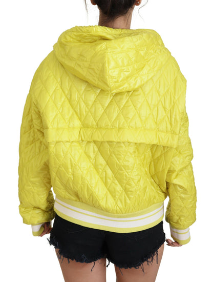 Dolce & Gabbana Elegant Yellow Hooded Jacket Dolce & Gabbana