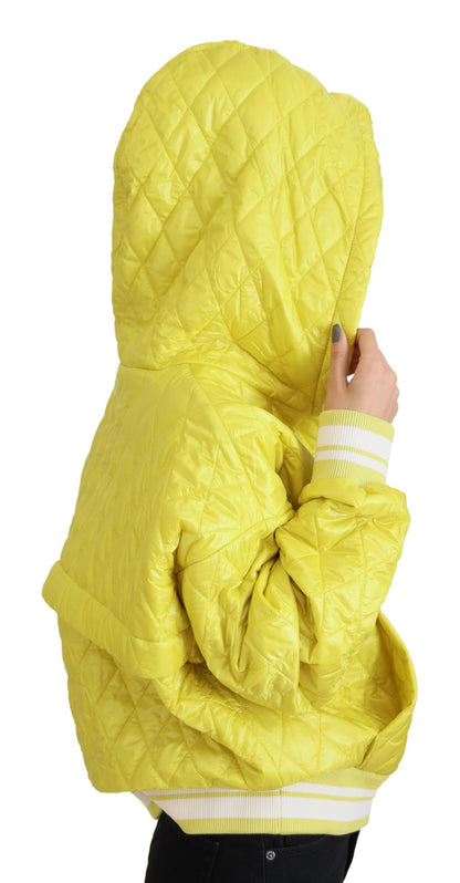 Dolce & Gabbana Elegant Yellow Hooded Jacket Dolce & Gabbana