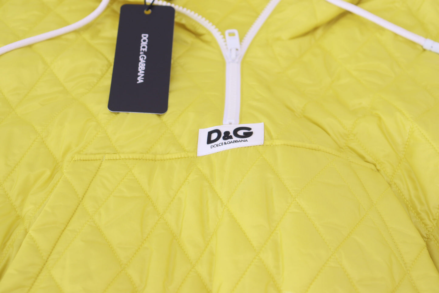 Dolce & Gabbana Elegant Yellow Hooded Jacket Dolce & Gabbana