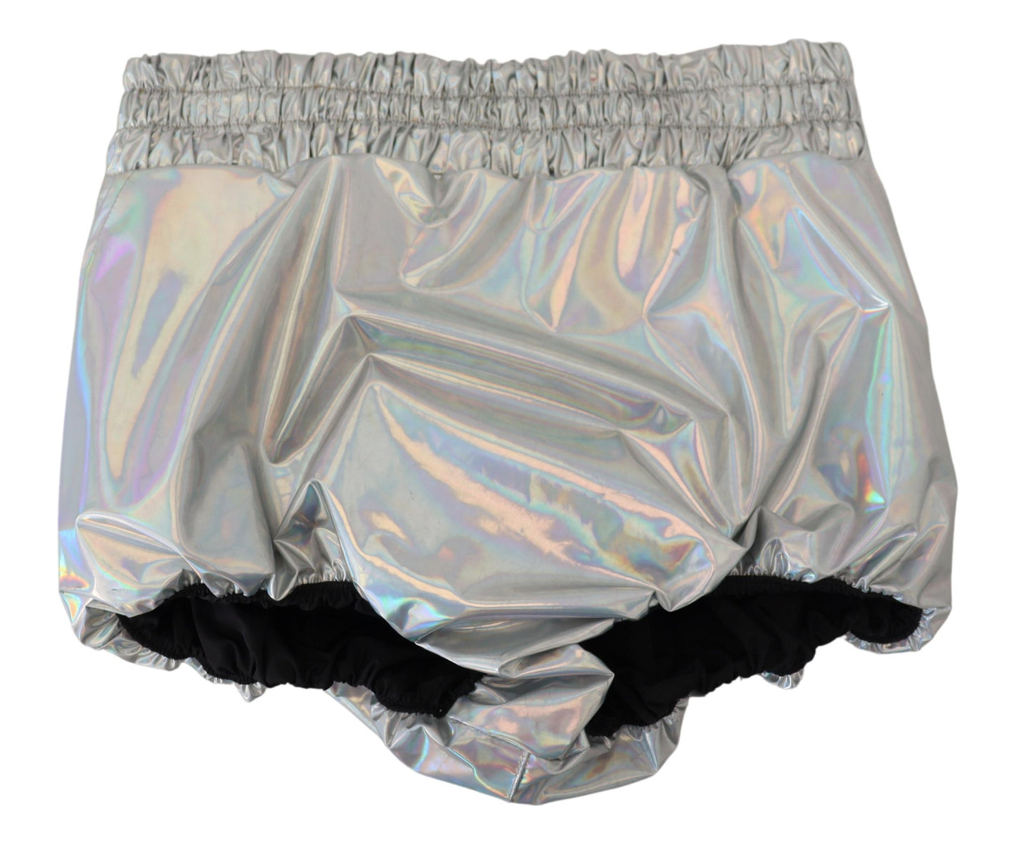 Dolce & Gabbana Elevated Elegance Silver High Waist Shorts Dolce & Gabbana