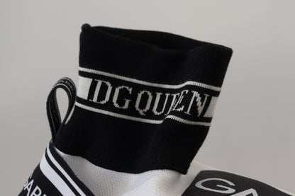 Dolce & Gabbana Chic Black and White Sorrento Slip-On Sneakers Dolce & Gabbana