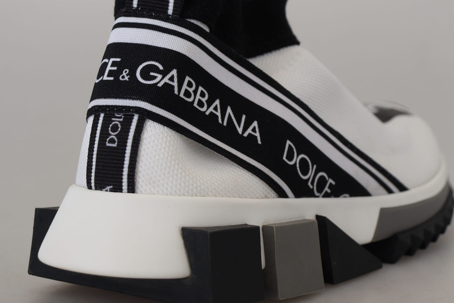 Dolce & Gabbana Chic Black and White Sorrento Slip-On Sneakers Dolce & Gabbana