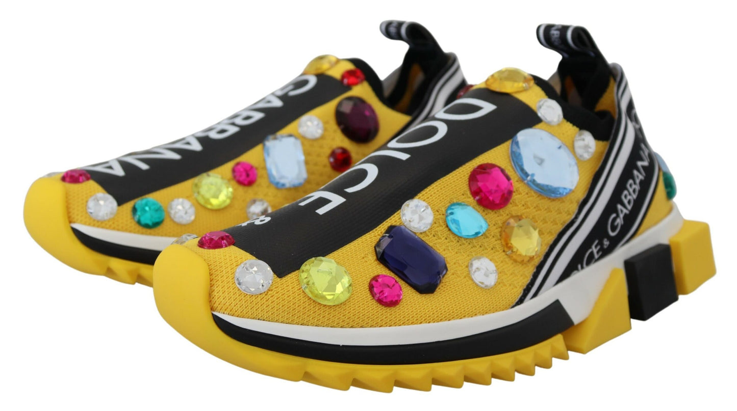 Dolce & Gabbana Exquisite Yellow Techno Fabric Sneakers Dolce & Gabbana